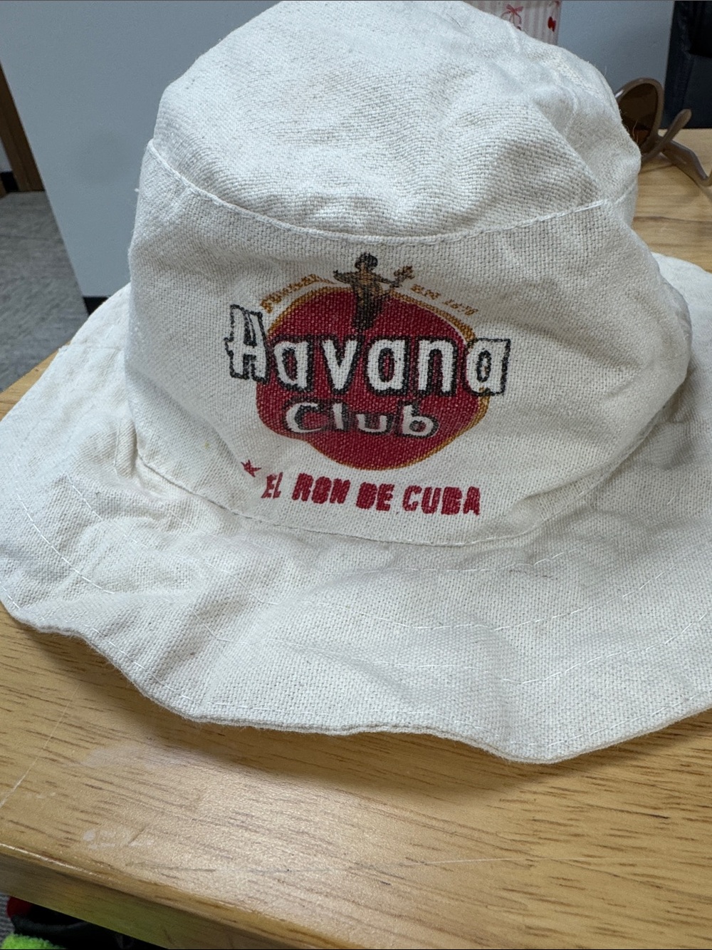 Havana Club White Canvas Bucket Hat